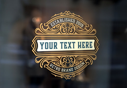 Vintage Logo with Floral Elements