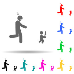 Baby, hazard, knife multi color style icon. Simple glyph, flat vector of baby icons for ui and ux, website or mobile application