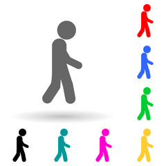 Child, walk multi color style icon. Simple glyph, flat vector of child icons for ui and ux, website or mobile application