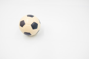 Soccer football is on white background