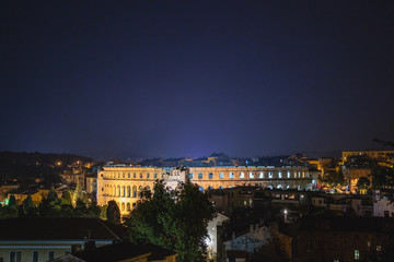 Magnificant Coloseum in Pula in Croatia, during night time
