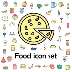 pizza colored icon. food icons universal set for web and mobile