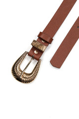 woman belt shoot in studio