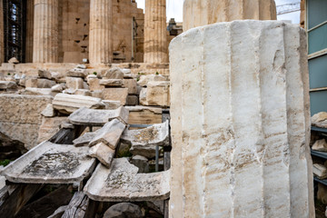 column of the  Acropolis of Athens, Greece