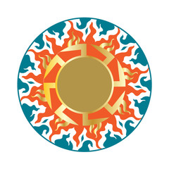 Mandala colorful pattern. Abstract background design. Vector illustration.