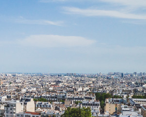 Fototapeta na wymiar View of city from Montmartre, Paris, France