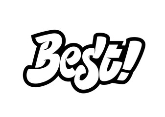 Lettering poster design. Calligraphy text with decorate elements. Vector illustration.