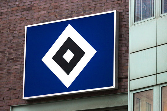 hamburg, hamburg/germany - 05 01 2020: hsv soccer club sign in hamburg germany