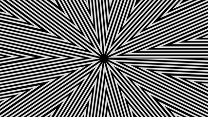 Rays Geometrical Star of Lines Black and White Abstract Background