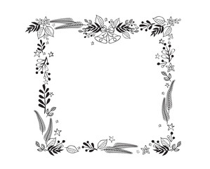 Christmas and New year holiday poster design. Vector illustration.