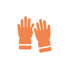 Obraz premium Isolated construction gloves vector design