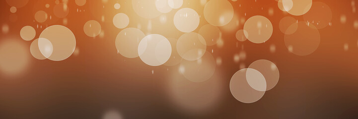 gold panoramic abstract bokeh lights background.