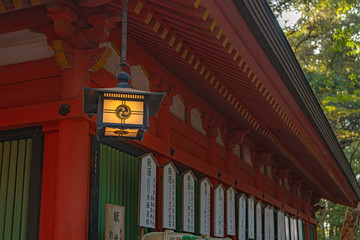 Fototapeta na wymiar 鹿島神宮 楼門の吊り灯籠