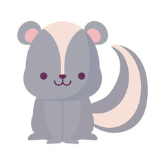 Naklejka premium kawaii skunk cartoon vector design