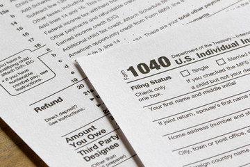 Form 1040, U.S. Individual Income Tax Return for year 2019.