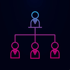 Organizational chart line nolan icon. Simple thin line, outline vector of team work icons for ui and ux, website or mobile application