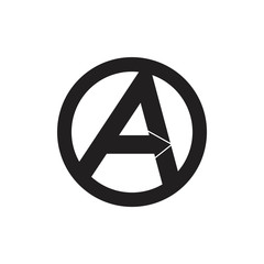 letter a geometric arrow logo vector