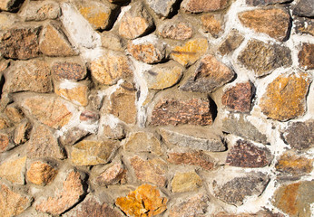 Old rock granite stone board wall / floor. House reparation, housework exterior and interior design wallpaper, background in faded light retro hipster colors.