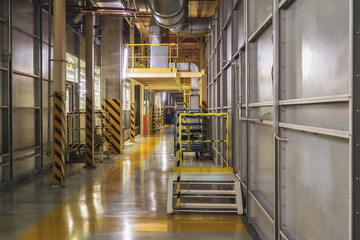 Large industrial premises inside the automobile plant