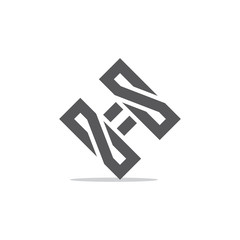 letter th abstract geometric line logo vector