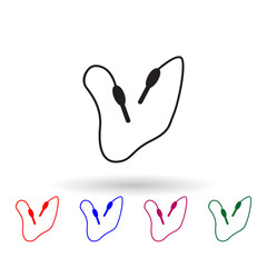 The skipping rope multi color icon. Simple glyph, flat vector of toys icons for ui and ux, website or mobile application