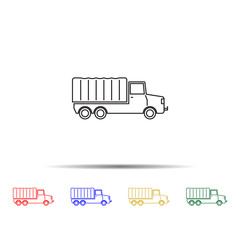 Army Truck multi color style icon. Simple thin line, outline vector of transport icons for ui and ux, website or mobile application