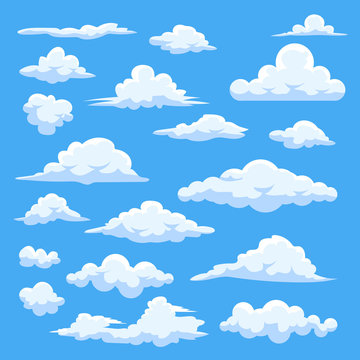 cloud vector set collection graphic clipart design