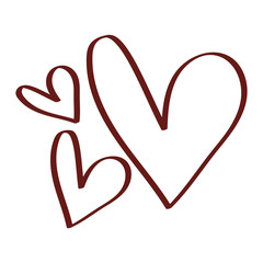 Isolated hearts icons vector design