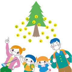 花粉症　予防　ファミリー　マスク　おしゃれ　