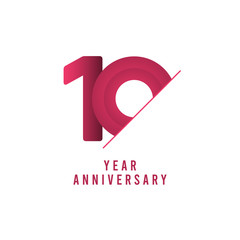 10 Years Anniversary Celebration Vector Template Design Illustration