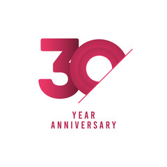 30 Years Anniversary Celebration Vector Template Design Illustration