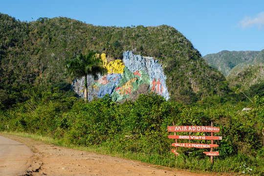 The Mural of Prehistory at the Viñales valley in Cuba
