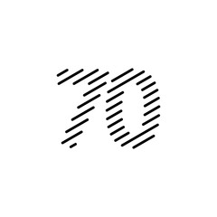 70 Years Anniversary Celebration Vector Template Design Illustration