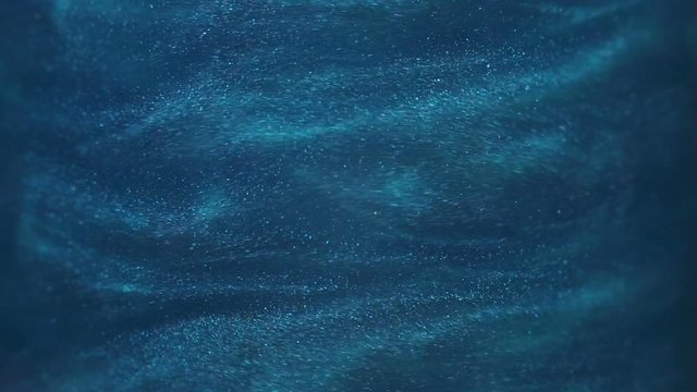 Rheoscopic fluid. Beautiful movement of particles in a liquid. Fantastic patterns and shapes. 50 fps