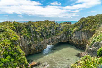 Fototapeta na wymiar cliff and ocean in New Zealand
