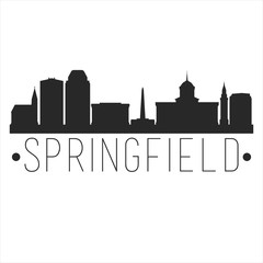 Fototapeta premium Springfield Illinois. City Skyline. Silhouette City. Design Vector. Famous Monuments.