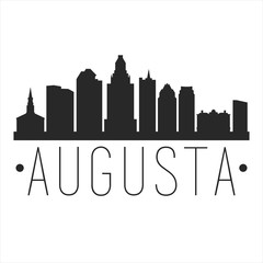 Fototapeta premium Augusta Maine. City Skyline. Silhouette City. Design Vector. Famous Monuments.