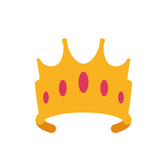 Isolated queen pink and gold crown vector design
