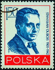 A stamp printed in Poland from the "Leaders of Polish Workers' Movement " issue shows Stanislaw Dubois