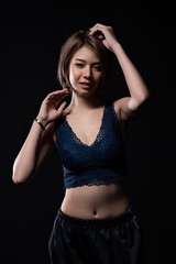 Sexy asian girl model, woman body contour, beautiful sexy asian