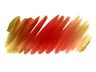 Red and yellow abstract watercolor background. Red and yellow watercolor scribble texture. It is a hand drawn.