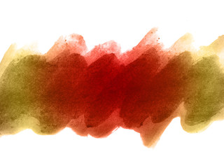 Red and yellow abstract watercolor background. Red and yellow watercolor scribble texture. It is a hand drawn.
