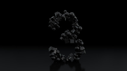 Number Tree formed with geometric shapes