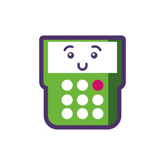 Kawaii calculator cartoon vector design