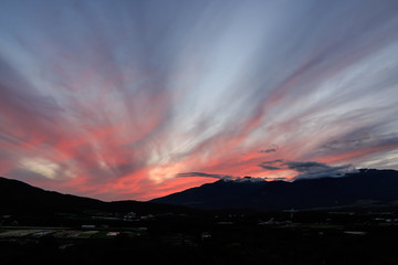 八ヶ岳高原の夕焼け
