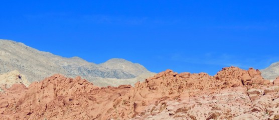 Red rock landscape with blue sky