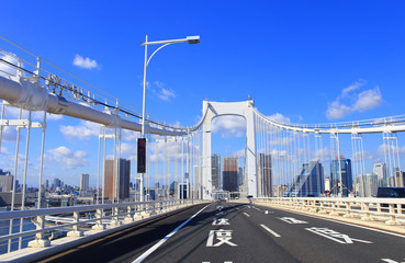 Fototapeta na wymiar Rainbow Bridge, Tokyo Metropolitan Expressway