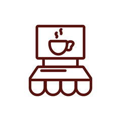 Isolated coffee store vector design