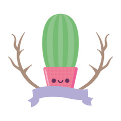 kawaii cactus cartoon vector design
