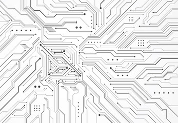 Abstract background with technology circuit board texture. Electronic motherboard illustration. Communication and engineering concept. Vector illustration